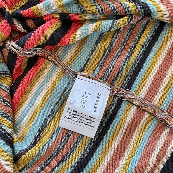 M Missoni multicolored classic ribbed V-neck sweater/cardigan - Picture 7 of 9